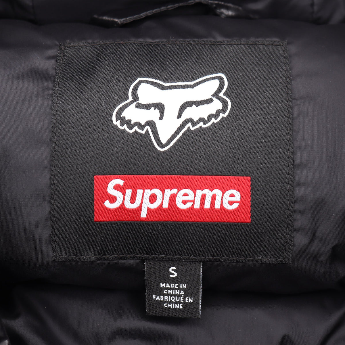 Supreme × Fox Racing Shiny Down Puffer Jacket フード付き ダウンジャケット ナイロン ブラック シュプリーム