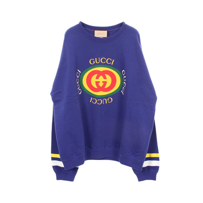 ロゴプリント スウェットシャツ コットン パープル マルチカラー グッチ トップス GUCCI