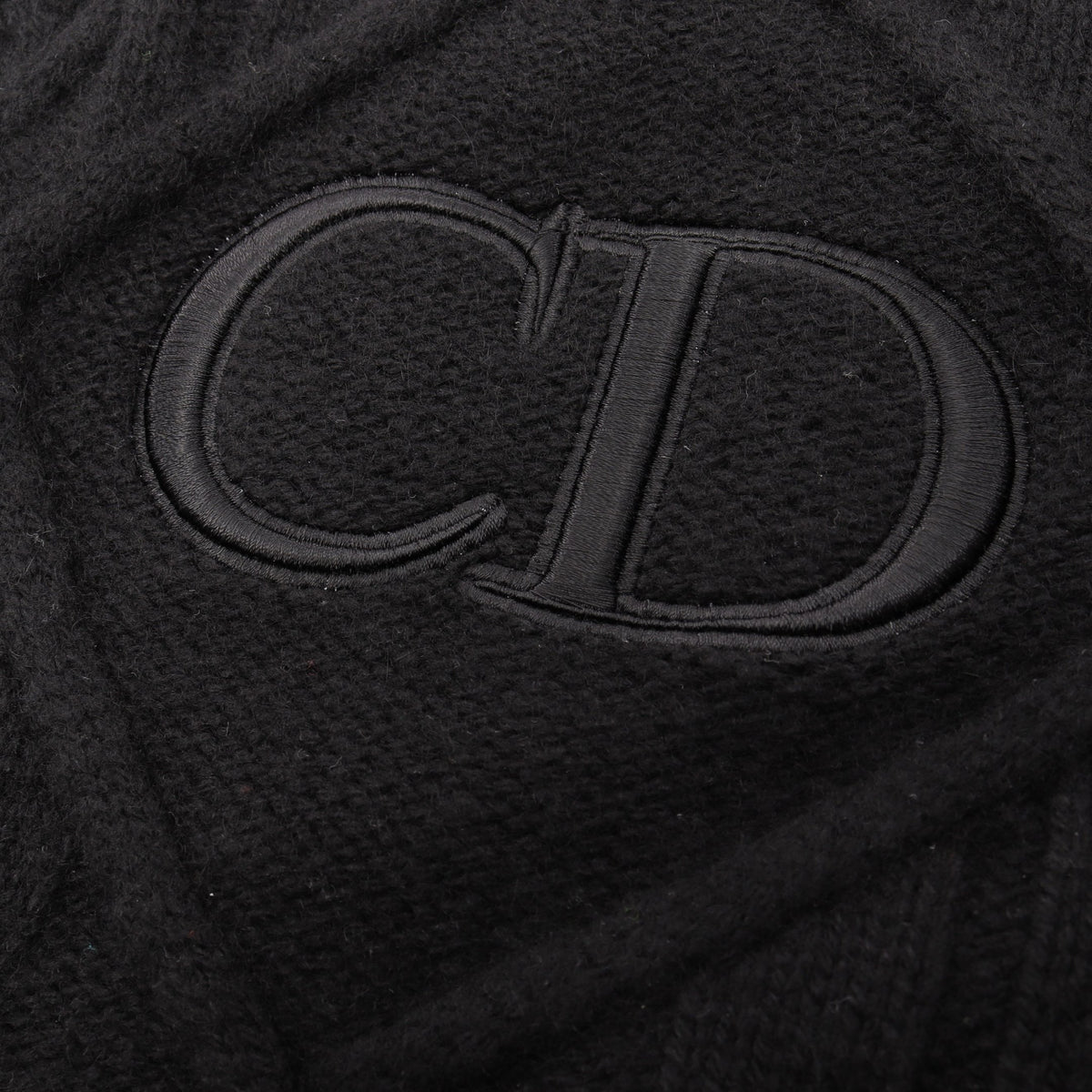 CDロゴ 刺繍 ニット カシミヤ ブラック クリスチャンディオール