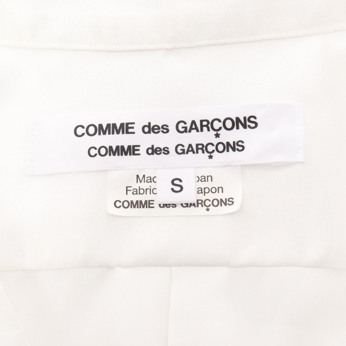 ビッグカラー 長袖 シャツ ホワイト コムデギャルソンコムデギャルソン トップス Comme des Garcons Comme des Garcons