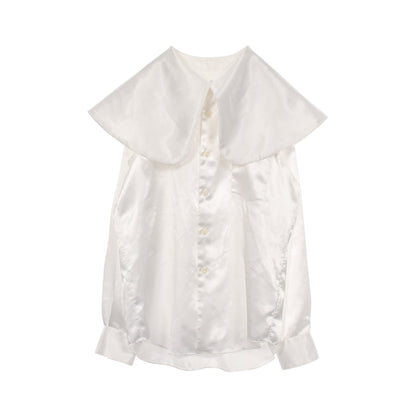 ビッグカラー 長袖 シャツ ホワイト コムデギャルソンコムデギャルソン トップス Comme des Garcons Comme des Garcons