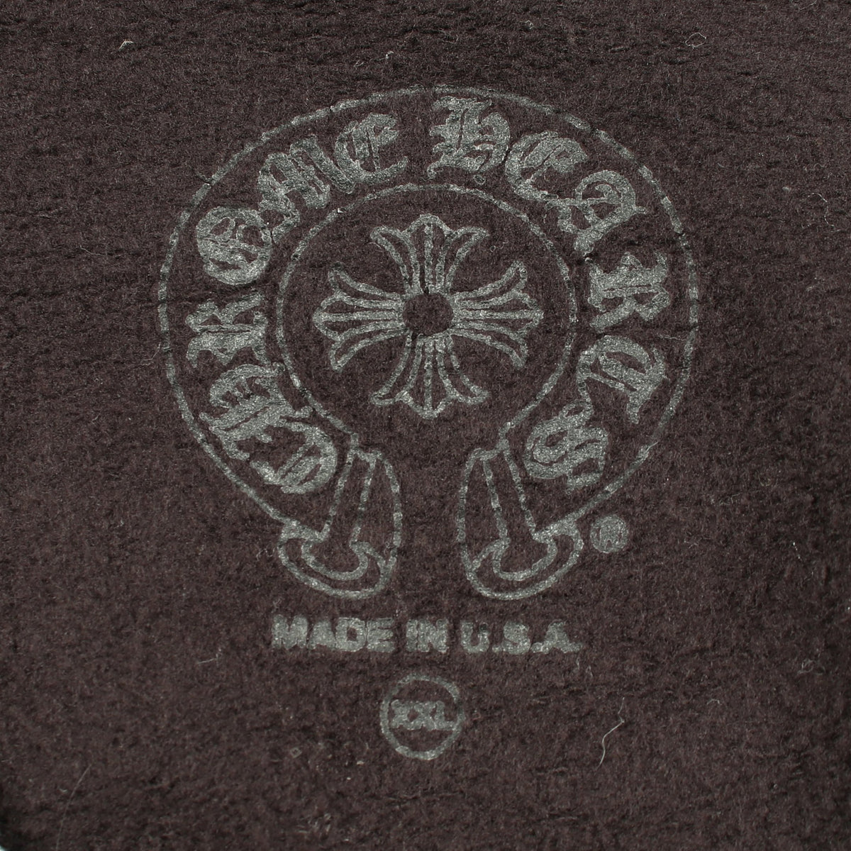 バックロゴ 裏起毛 ジップアップパーカー コットン ブラック クロムハーツ