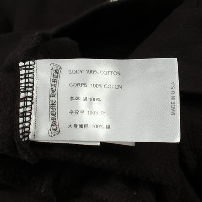 バックロゴ 裏起毛 ジップアップパーカー コットン ブラック クロムハーツ