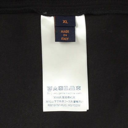 ネックロゴ 長袖Tシャツ コットン ブラック ホワイト ルイヴィトン