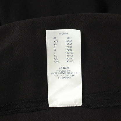 ネックロゴ 長袖Tシャツ コットン ブラック ホワイト ルイヴィトン