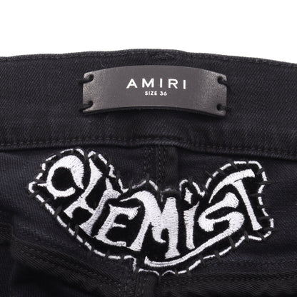AMIRI × CHEMIST ヴィンテージ加工 デニムパンツ コットン ブラック アミリ