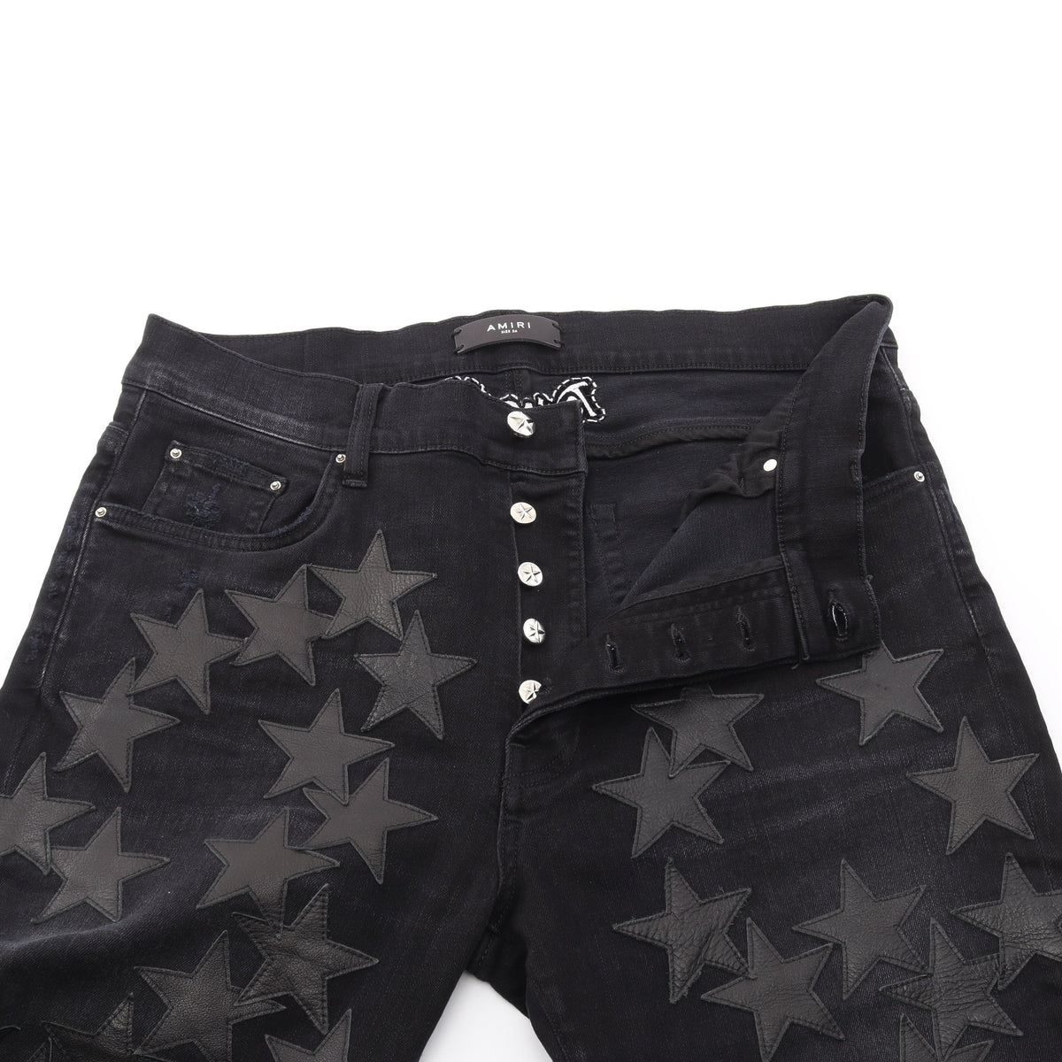 AMIRI × CHEMIST ヴィンテージ加工 デニムパンツ コットン ブラック アミリ