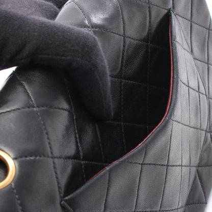 マトラッセ Wフラップ Wチェーンショルダーバッグ ラムスキン ブラック ゴールド金具 シャネル