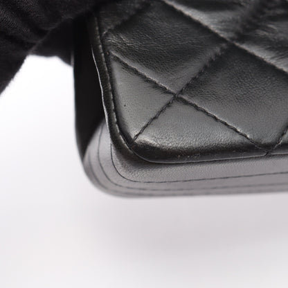 マトラッセ チェーンショルダーバッグ ラムスキン ブラック ゴールド金具 シャネル バッグ CHANEL