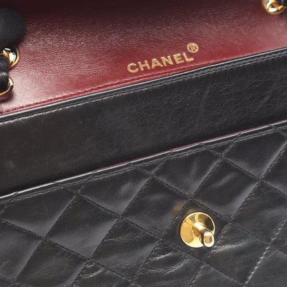 マトラッセ チェーンショルダーバッグ ラムスキン ブラック ゴールド金具 シャネル バッグ CHANEL