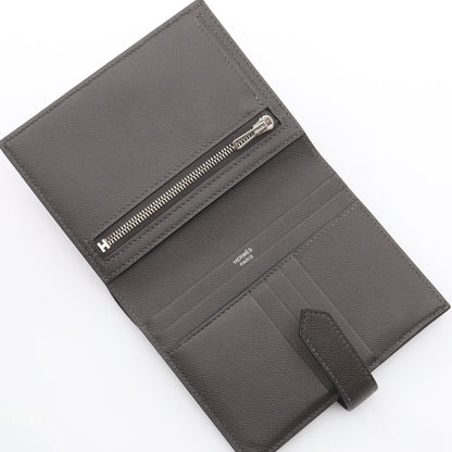 ベアンコンパクト アルドワーズ 二つ折り財布 ヴォーマダム グレー シルバー金具 W刻印 エルメス
