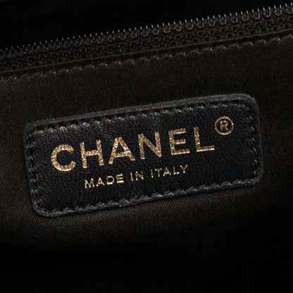 マトラッセ グランドショッピング GST チェーンショルダーバッグ チェーントートバッグ キャビアスキン ブラック ゴールド金具 シャネル