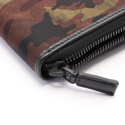 TESSUTO ST.CAMO カモフラージュ ラウンドファスナー長財布 ナイロン サフィアーノレザー カーキグリーン ブラウン ブラック プラダ