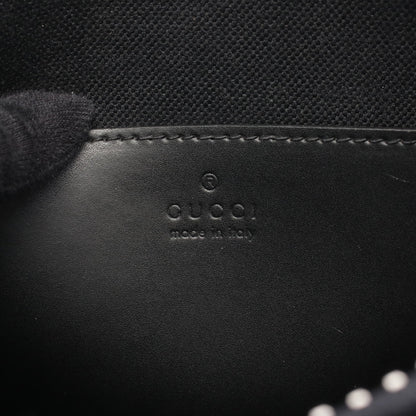 GGスプリーム スモール メッセンジャーバッグ ショルダーバッグ PVC レザー ブラック グレー グッチ バッグ GUCCI