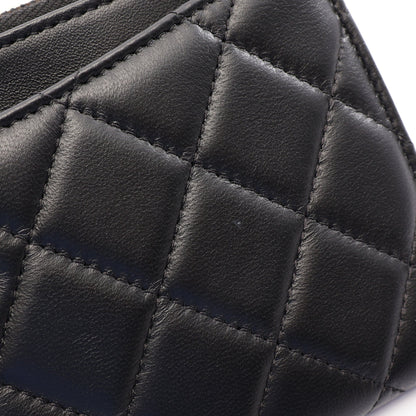マトラッセ ポーチ ラムスキン ブラック ゴールド金具 シャネル