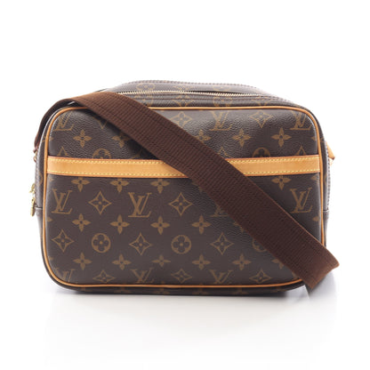 リポーターPM モノグラム ショルダーバッグ PVC レザー ブラウン ルイヴィトン