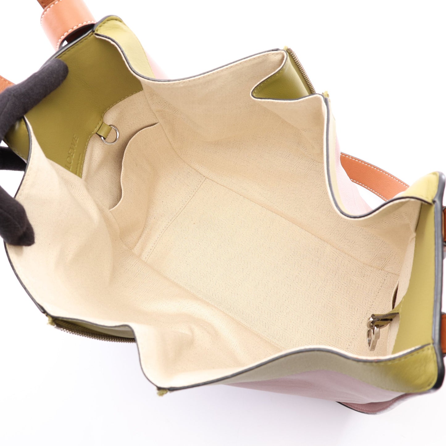 HAMMOCK SMALL ハンモック スモール 2WAY ハンドバッグ レザー ベージュ マルチカラー ロエベ