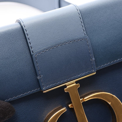 30 MONTAIGNE モンテーニュ ボックス ショルダーバッグ レザー ブルー ネイビー クリスチャンディオール