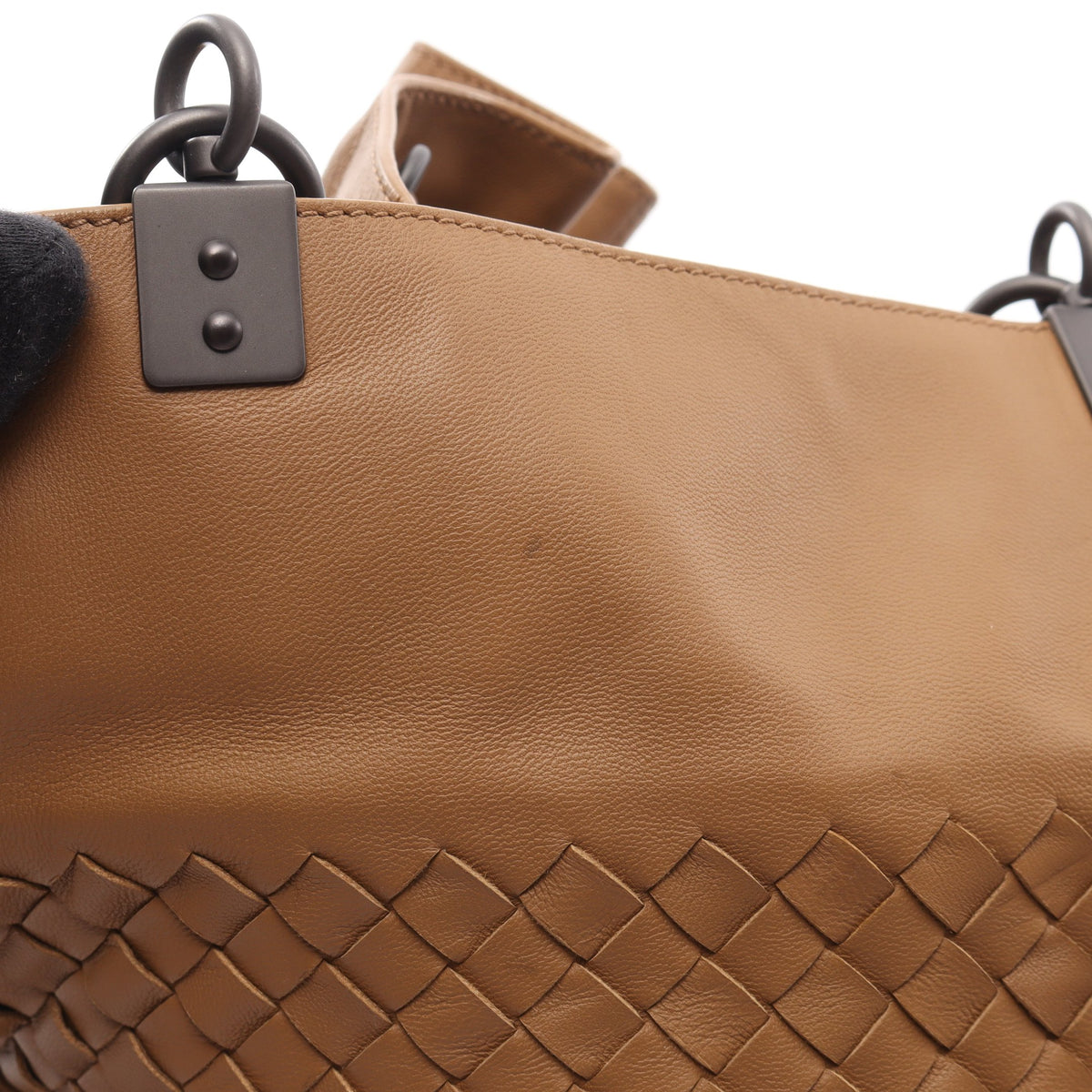 イントレチャート 2WAY ハンドバッグ レザー ブラウン ボッテガヴェネタ バッグ BOTTEGA VENETA