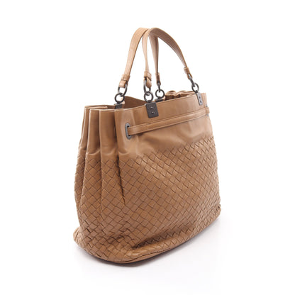 イントレチャート 2WAY ハンドバッグ レザー ブラウン ボッテガヴェネタ バッグ BOTTEGA VENETA