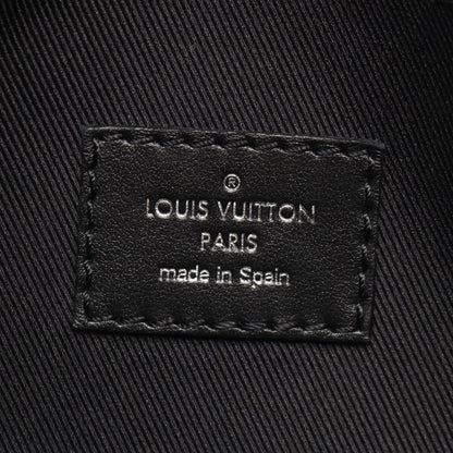 ステュディオ メッセンジャー ダミエグラフィット3D ショルダーバッグ PVC レザー ブラック ルイヴィトン