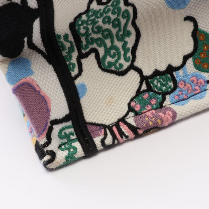 BOOK TOTE ブックトート スモール ハンドバッグ トートバッグ キャンバス ホワイト マルチカラー クリスチャンディオール