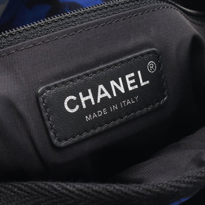 エアライン バックパック リュックサック ナイロン レザー ブルー ブラック ホワイト シルバー金具 シャネル