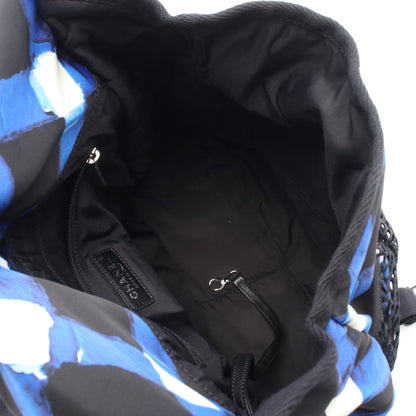 エアライン バックパック リュックサック ナイロン レザー ブルー ブラック ホワイト シルバー金具 シャネル