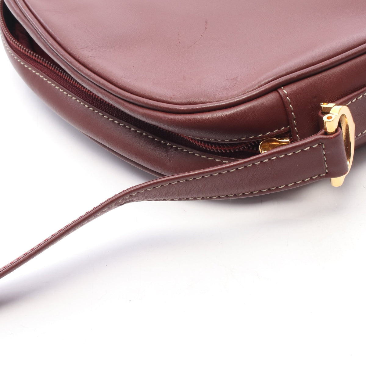 マストライン ショルダーバッグ レザー ボルドー カルティエ バッグ Cartier