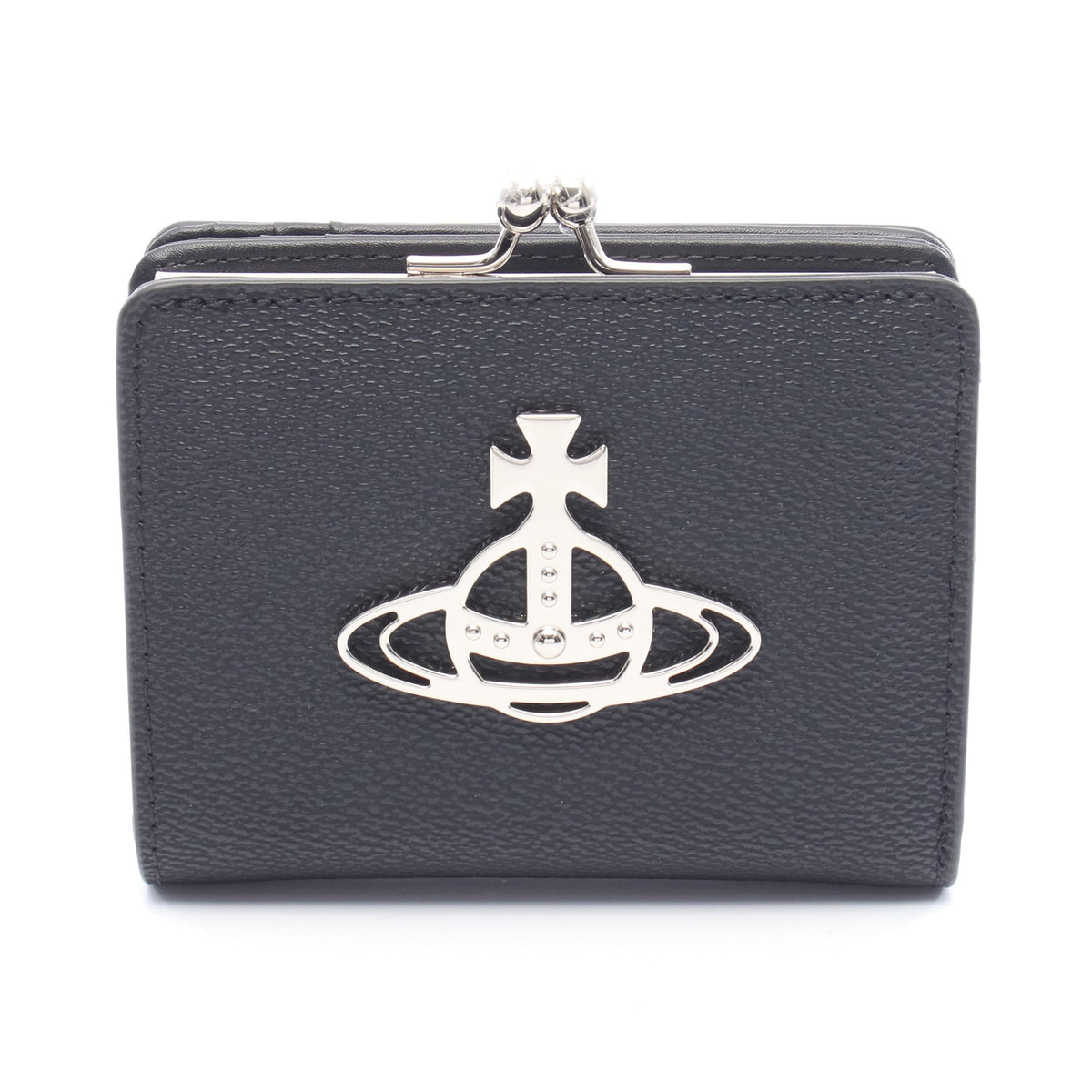 ANNIE WALLET WITH COIN POCKET がま口 二つ折り財布 フェイクレザー ブラック ヴィヴィアンウエストウッド 財布・小物 Vivienne Westwood