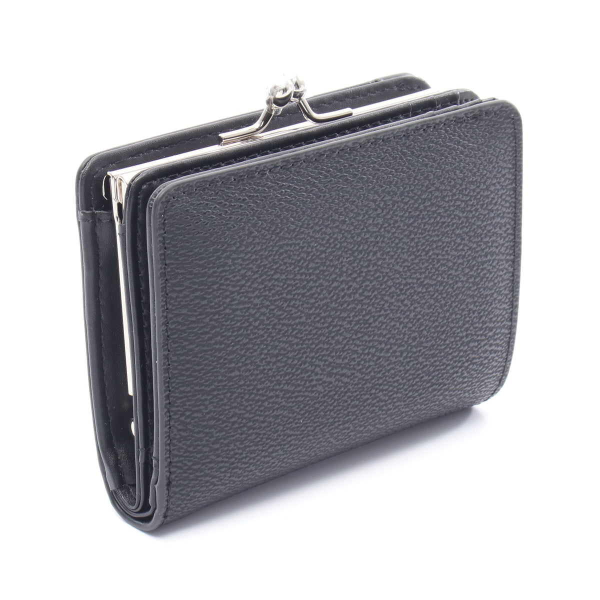 ANNIE WALLET WITH COIN POCKET がま口 二つ折り財布 フェイクレザー ブラック ヴィヴィアンウエストウッド 財布・小物 Vivienne Westwood