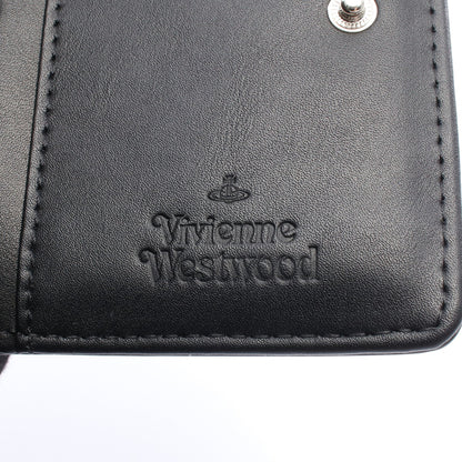 ANNIE WALLET WITH COIN POCKET がま口 二つ折り財布 フェイクレザー ブラック ヴィヴィアンウエストウッド 財布・小物 Vivienne Westwood