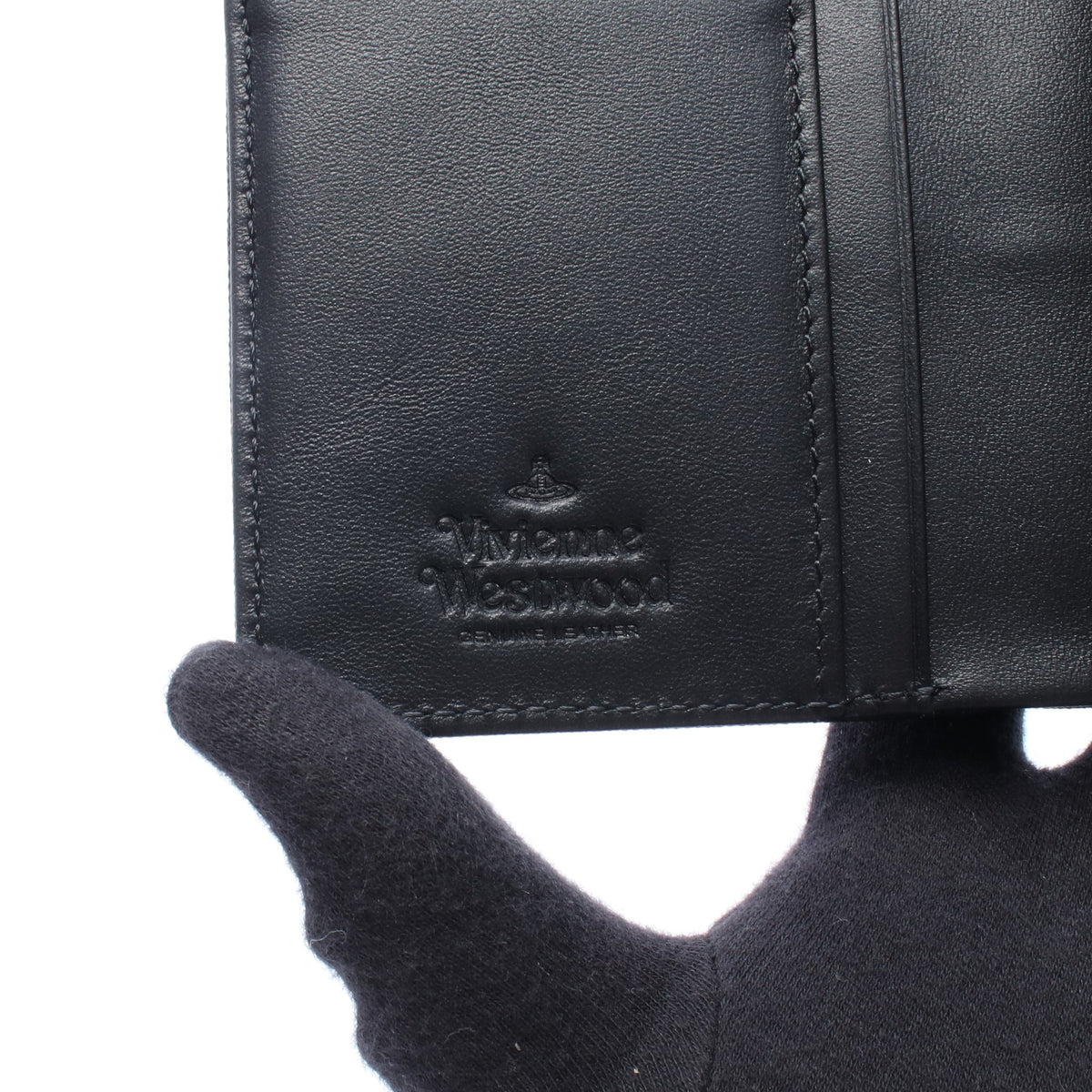 ZIP CARD WALLET オーブ 二つ折り財布 サフィアーノレザー ブラック ヴィヴィアンウエストウッド 財布・小物 Vivienne Westwood