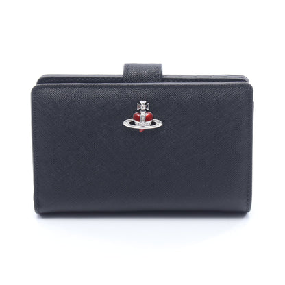 ZIP CARD WALLET オーブ 二つ折り財布 サフィアーノレザー ブラック ヴィヴィアンウエストウッド 財布・小物 Vivienne Westwood