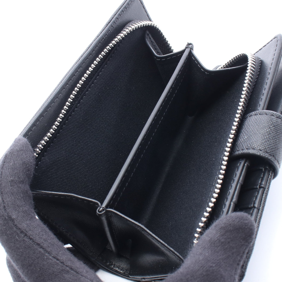 ZIP CARD WALLET オーブ 二つ折り財布 サフィアーノレザー ブラック ヴィヴィアンウエストウッド 財布・小物 Vivienne Westwood
