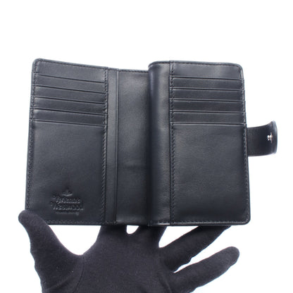 ZIP CARD WALLET オーブ 二つ折り財布 サフィアーノレザー ブラック ヴィヴィアンウエストウッド 財布・小物 Vivienne Westwood