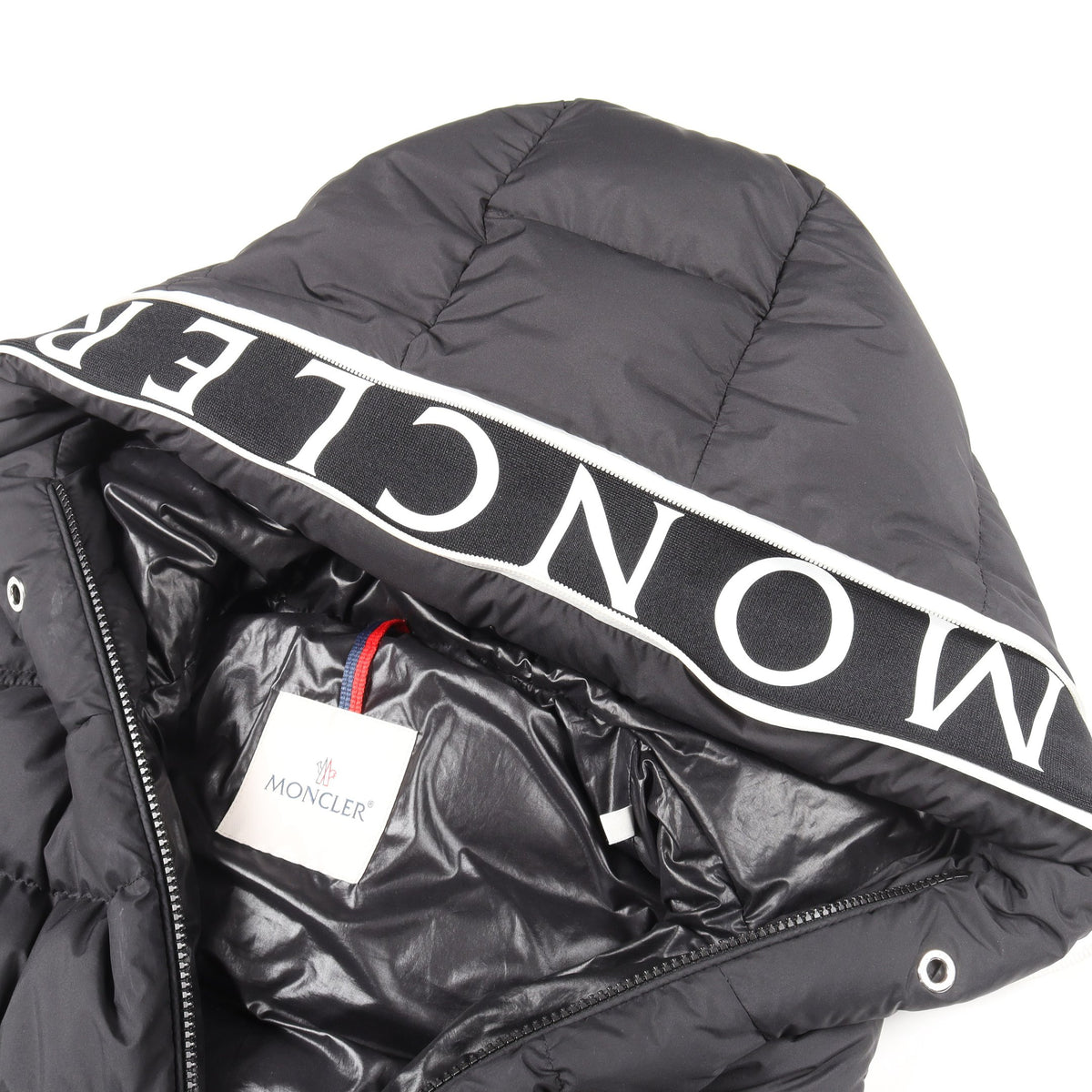 CARDAMINE フード付き ダウンベスト ブラック モンクレール アウター MONCLER