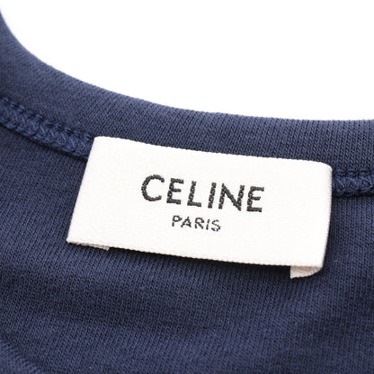 トリオンフ刺繍 半袖Tシャツ コットン ネイビー セリーヌ