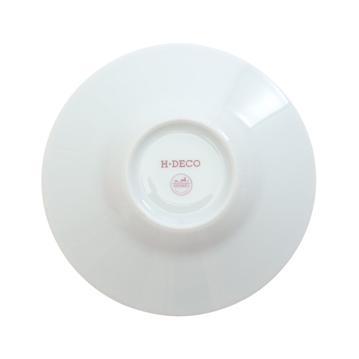 H-DECO ペアカップ ソーサー 食器 陶器 ホワイト ボルドー エルメス