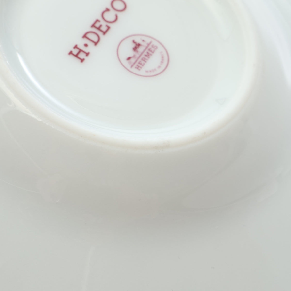 H-DECO ペアカップ ソーサー 食器 陶器 ホワイト ボルドー エルメス