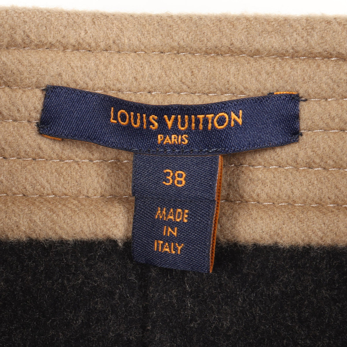 裏地モノグラム ラップスカート ウール シルク ベージュ ルイヴィトン ボトムス LOUIS VUITTON