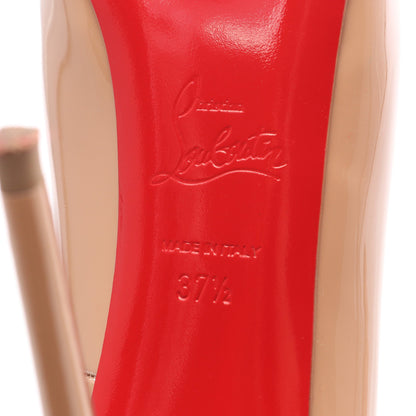 NEW VERY PRIVE 120 オープントゥ パンプス エナメルレザー ピンクベージュ クリスチャンルブタン