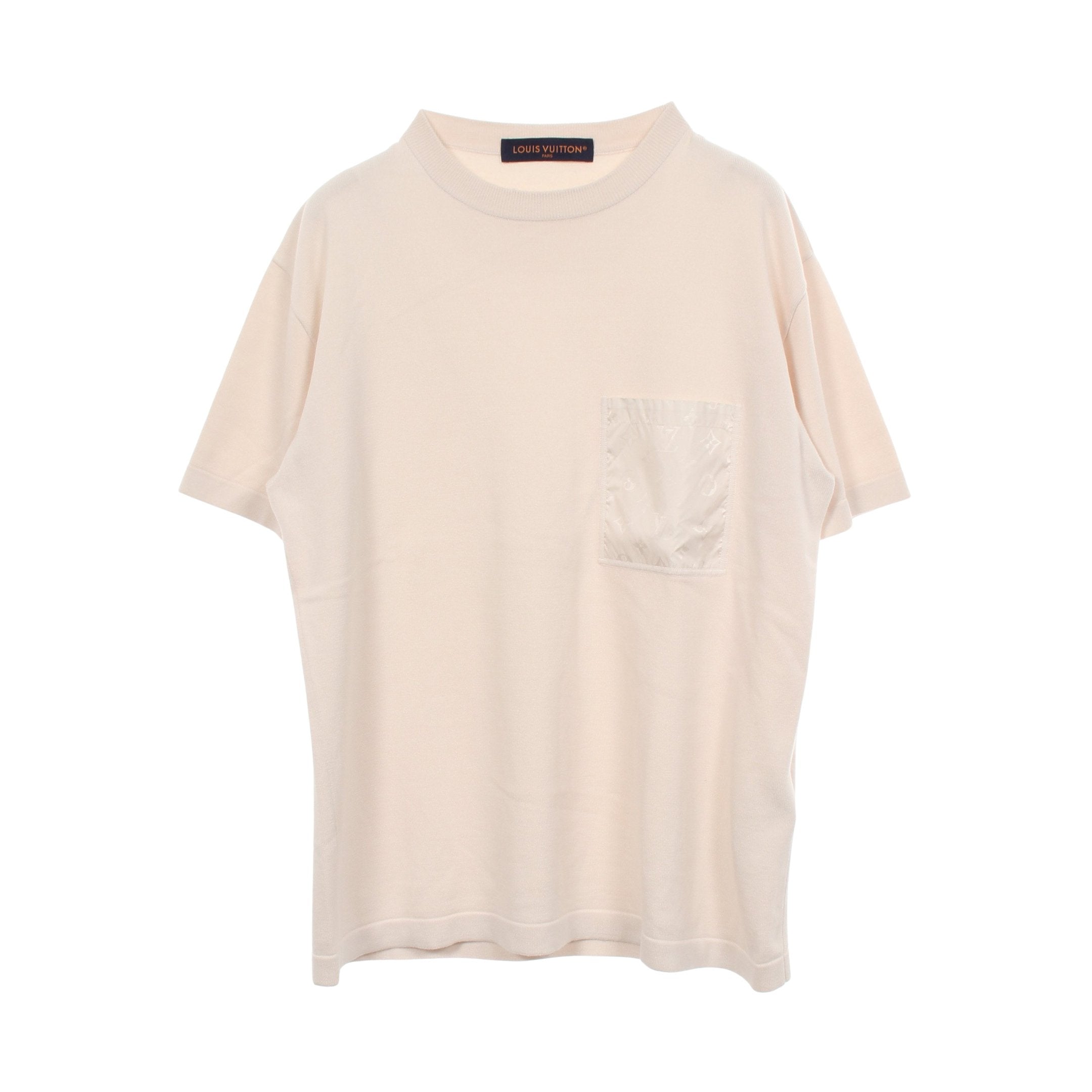 モノグラム ナイロンディテール ポケット付き ニット 半袖Tシャツ