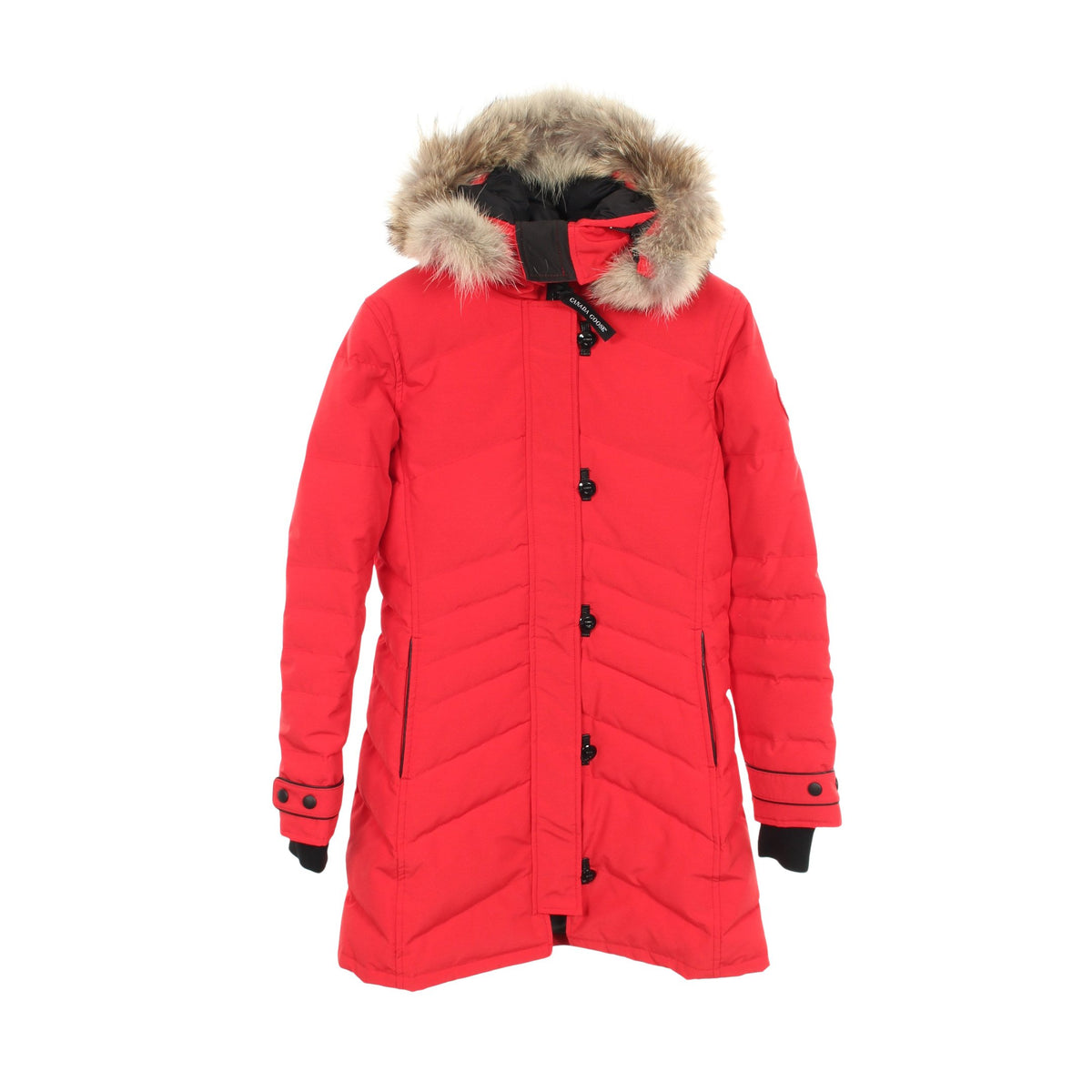 LORETTE PARKA FUSION FIT ロレッタ フード付き ダウンコート コットン レッド カナダグース
