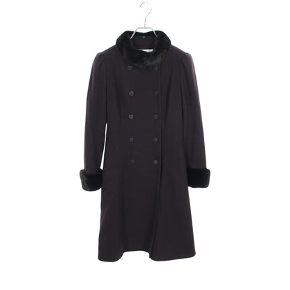 コート ウール ミンク ダークネイビー ルネ
