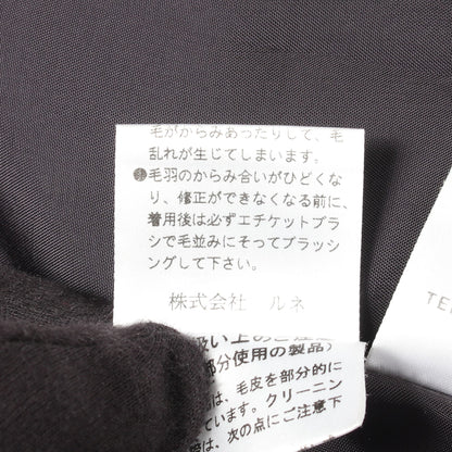コート ウール ミンク ダークネイビー ルネ