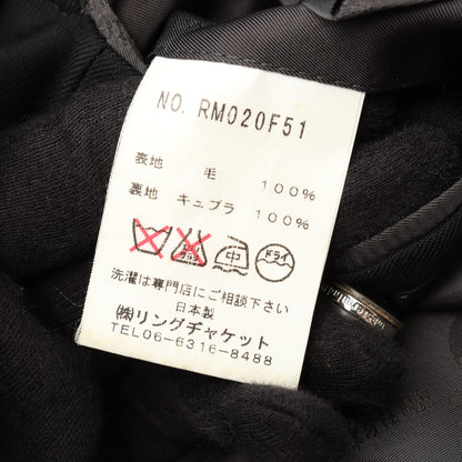 RING JACKET テーラードジャケット ウール ブラック マスターマインドジャパン