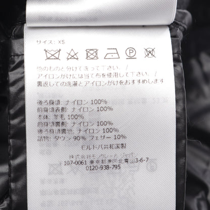 ニット切替 ダウンジャケット ナイロン ウール ブラック モンクレール