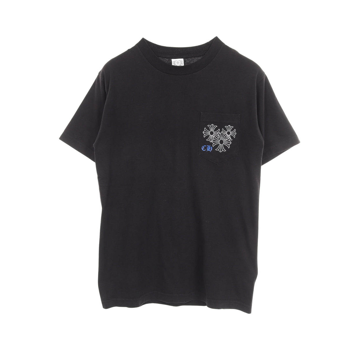 CHプラス バックプリント ポケット付き 半袖Tシャツ コットン ブラック ブルー クロムハーツ