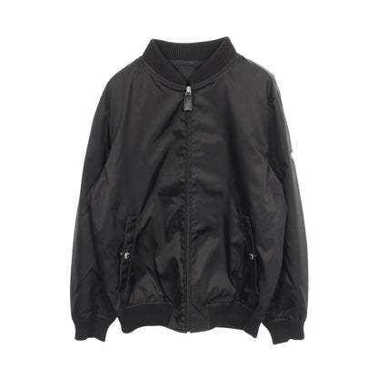 Re-Nylon トライアングルロゴ ブルゾン ナイロン ウール ブラック プラダ